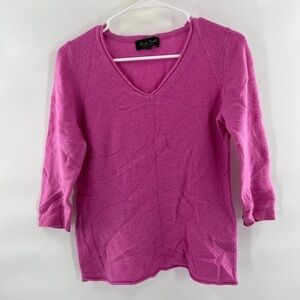 Claudia Nichole pink cashmere sweater top size S